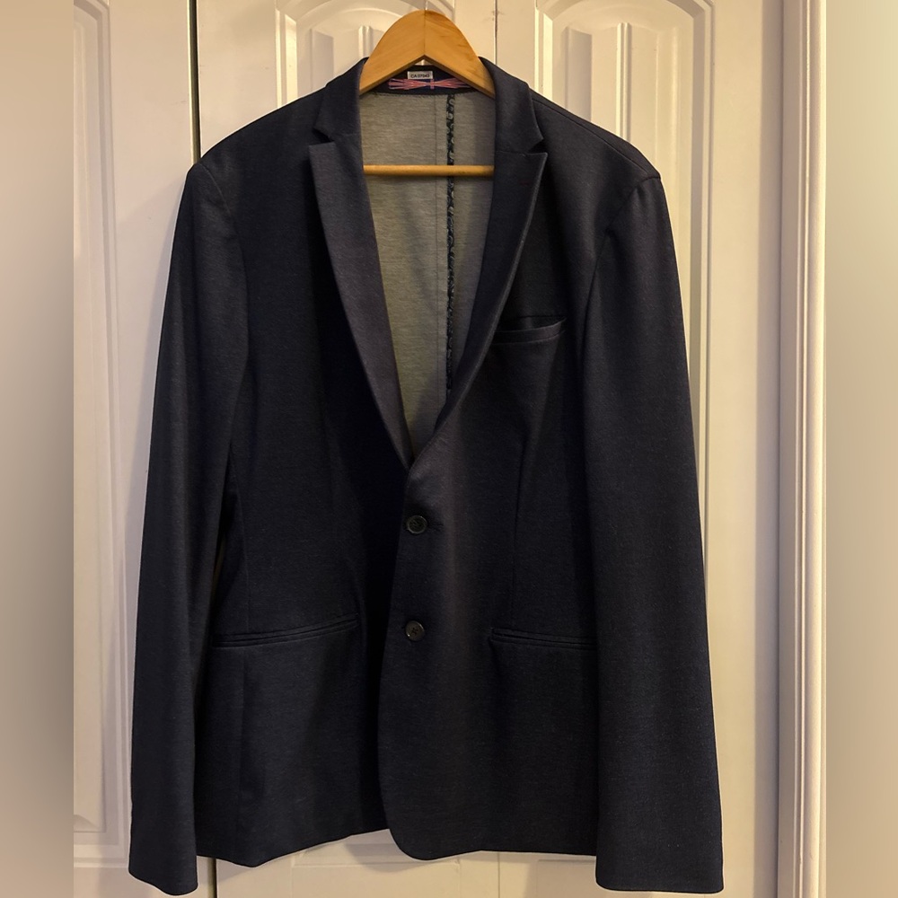 Swear & Mason slim fit 2-button stretch blue sport jacket blazer men’s size 44
